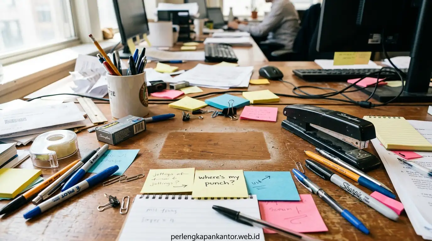 Daftar perlengkapan kantor yang sering hilang dan sistem inventaris pencegahannya