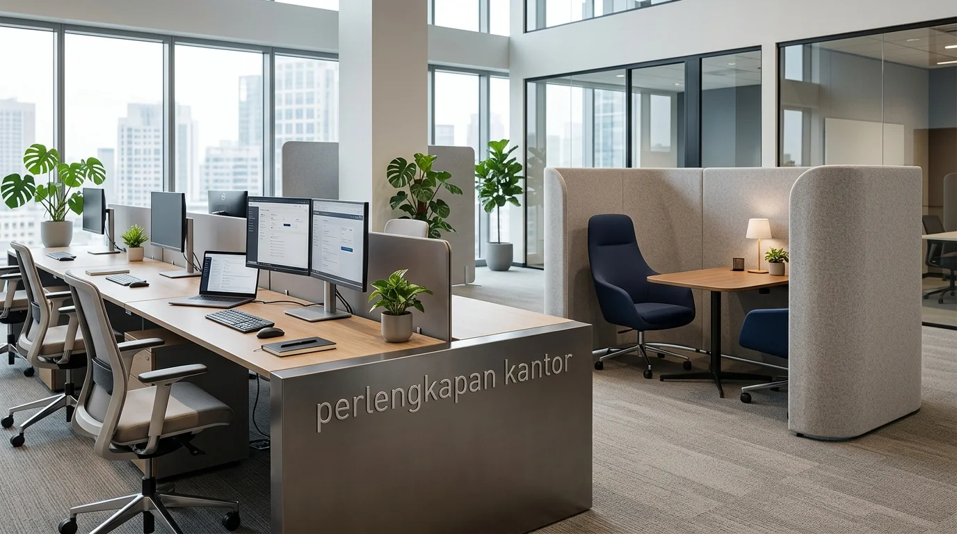 Furnitur Meja Kerja Open Space untuk Perlengkapan Kantor Modern
