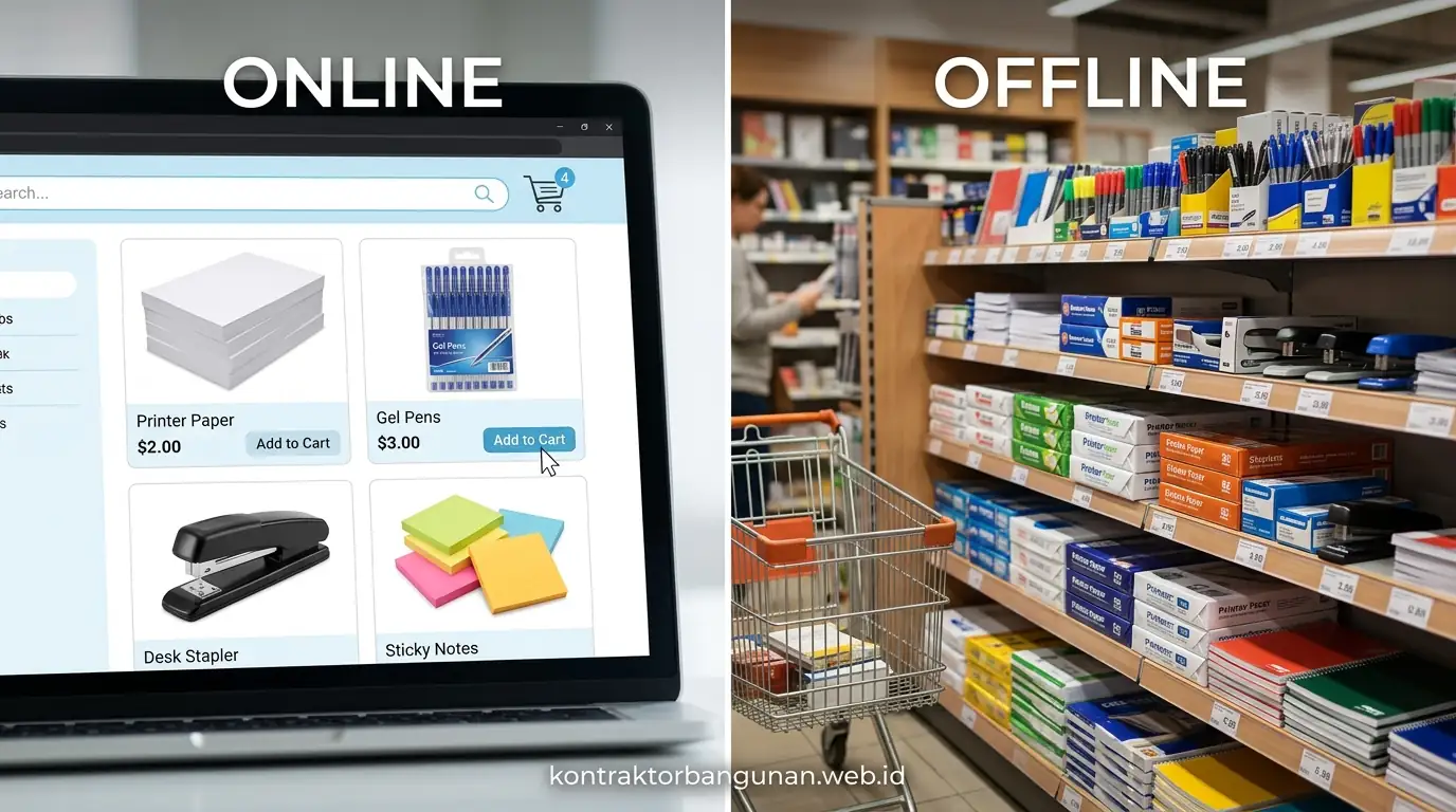 Perbandingan supplier ATK online vs offline dalam efisiensi waktu dan anggaran belanja kantor